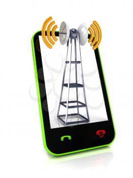 Royalty Free Clipart Image of a Cellphone