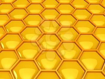 Royalty Free Clipart Image of a Honeycomb Background