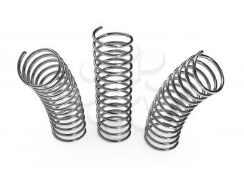 Royalty Free Clipart Image of Metal Springs