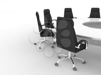 Royalty Free Clipart Image of a Conference Table