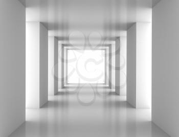 Royalty Free Clipart Image of a White Tunnel