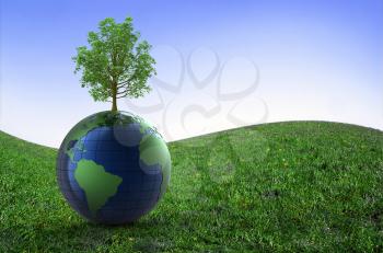 Royalty Free Clipart Image of The Earth