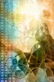 Royalty Free Clipart Image of a Binary Background