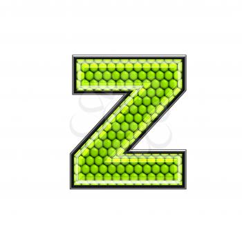 Abstract 3d letter with reptile skin texture - Z