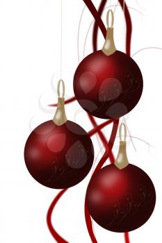 Royalty Free Clipart Image of Christmas Ornaments