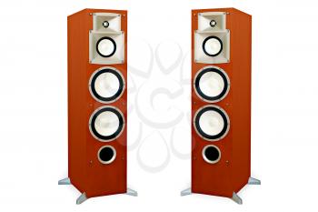 Royalty Free Clipart Image of Two Speakers