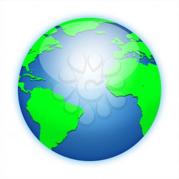 Earth planet globe icon. Elements of this image furnished by NASA. http://visibleearth.nasa.gov