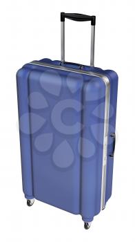 Large family polycarbonate luggage isolated on white background. 3D rendering.