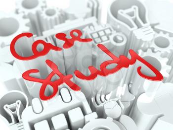 Case Study on White Background. Education Concept for Your Blog or Publication.