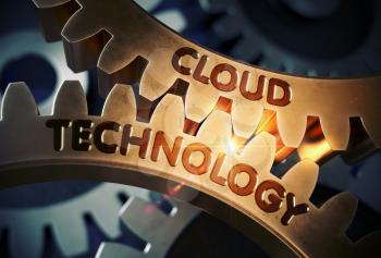 Cloud Technology - Concept. Cloud Technology - Illustration with Glowing Light Effect. 3D Rendering.