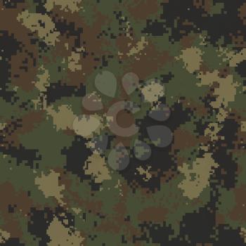 Summer Digital Camouflage. Seamless Tileable Texture.