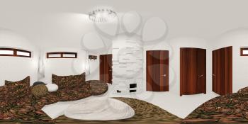 hdri map of white room 3d illustration