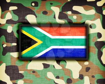 Amy camouflage uniform with flag on it, South Africa