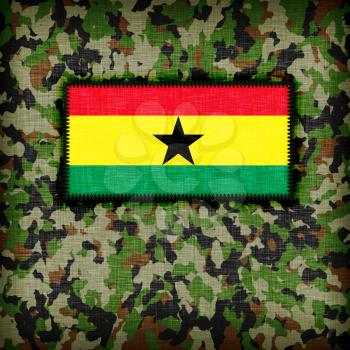 Amy camouflage uniform with flag on it, Ghana