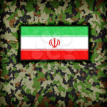 Amy camouflage uniform with flag on it, Iran