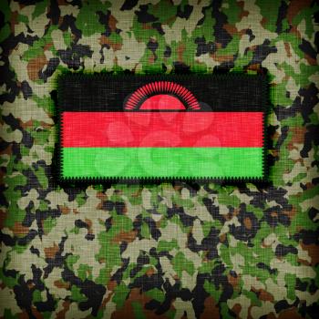 Amy camouflage uniform with flag on it, Malawi