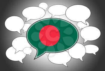 Speech bubbles concept - the flag of Bangladesh