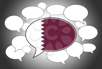 Communication concept - Speech cloud, the voice of Qatar