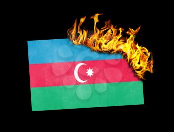 Flag burning - concept of war or crisis - Azerbaijan