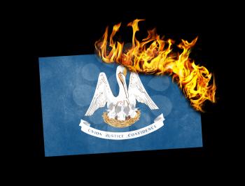 Flag burning - concept of war or crisis - Louisiana