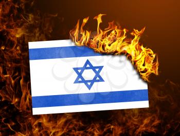 Flag burning - concept of war or crisis - Israel