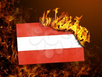 Flag burning - concept of war or crisis - Austria