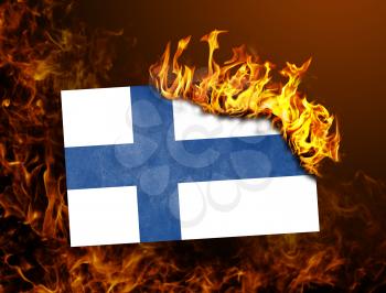 Flag burning - concept of war or crisis - Finland