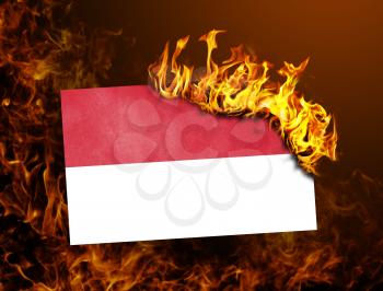 Flag burning - concept of war or crisis - Indonesia