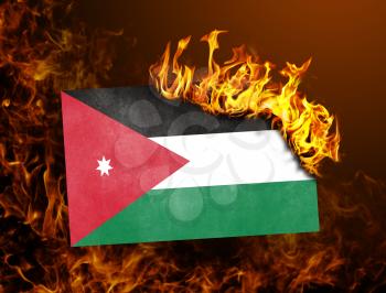 Flag burning - concept of war or crisis - Jordan