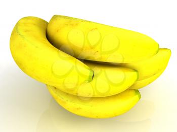 bananas on a white background