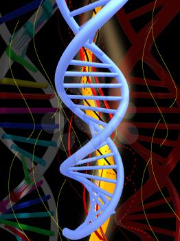 DNA structure model background 