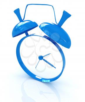 Alarm clock. 3D icon on a white background