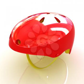 Bicycle helmet on a white background