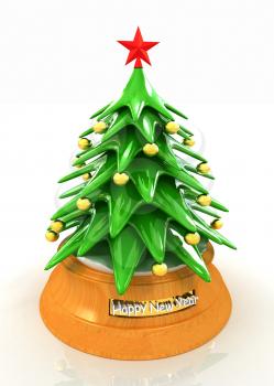 Christmas tree on a white background