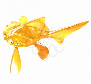 Gold fish. Isolation on a white background