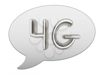 messenger window icon. 4g modern internet network