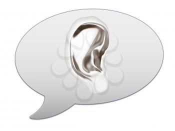 messenger window icon. Ear 3d 