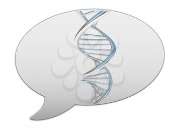 messenger window icon. DNA structure model