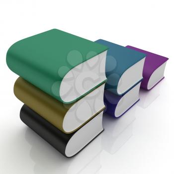 Glossy Books Icon isolated on a white background