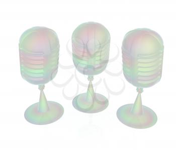 3d rendering of a microphones