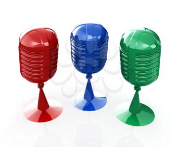 3d rendering of a microphones