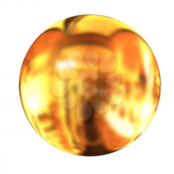 Gold Ball 3d render 