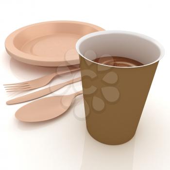 Fast-food disposable tableware