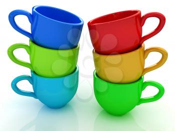 mugs on a white background