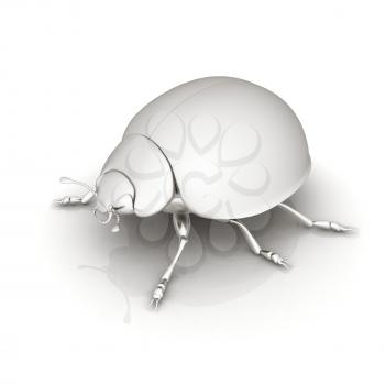 Metall beetle on a white background