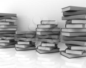 colorful real books on a white background