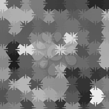 Many-colored puzzle pattern (removable pieces). 