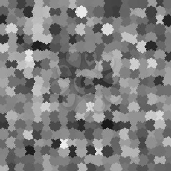 Many-colored puzzle pattern (removable pieces). 