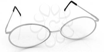 glasses on a white background