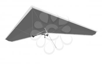 Hang glider isolated on a white background